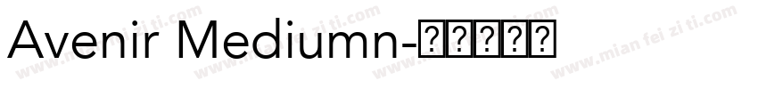 Avenir Mediumn字体转换